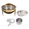 Chafing Dish Buffet Set 6L Stainless Steel Alcohol Heated Round Catering Food Warmer with Food Pan