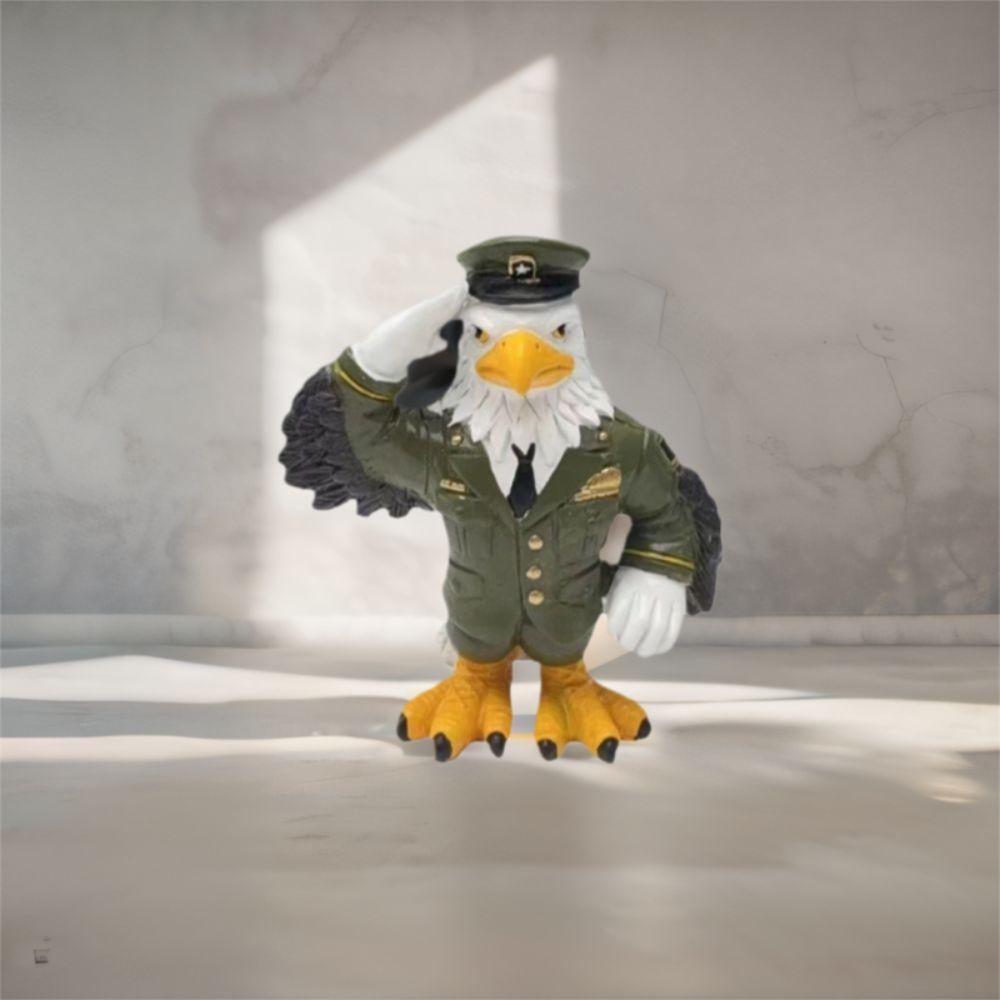 Cute Eagle Ornament Resin Animal Sculpture Desktop Ornament Miniatures Figurine  Living Room