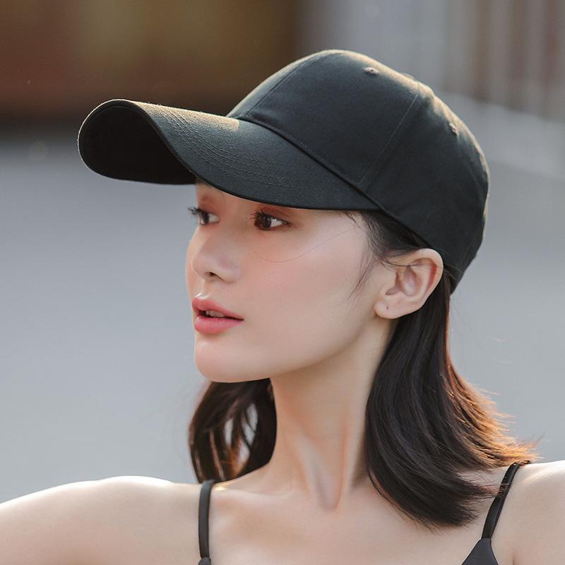 Long Brim Cap Cap Cap Women's Sun Hat Sunscreen Travel Sun Hat Solid Color Baseball Cap Casual Hat