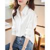 Легкая роскошная рубашка-топ для женщин, осень, новый стиль, тонкая повседневная защита от солнца, женская белая рубашка, дизайн