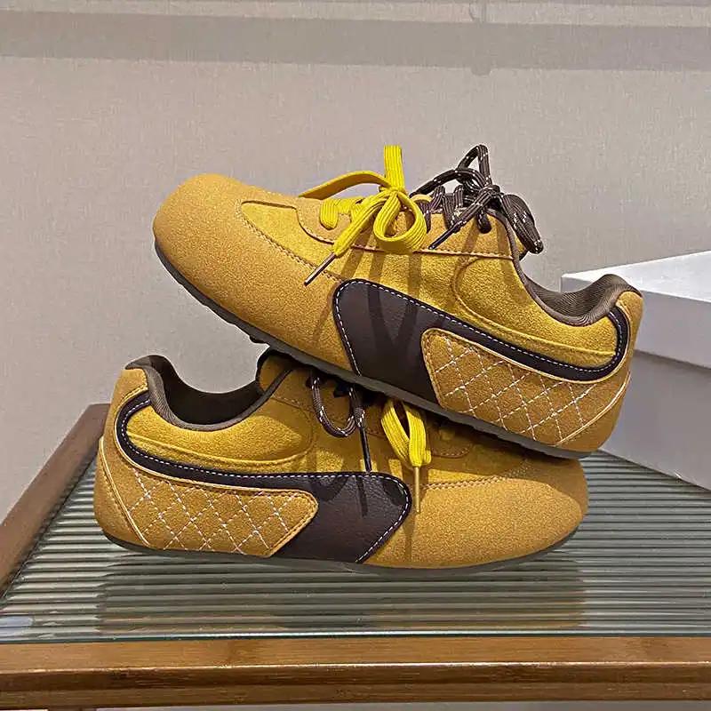 Туфли на толстом каблуке с плоской подошвой Женская обувь для бега Женские кроссовки 44 размер Черные туфли Спорт Депорте Низкие цены