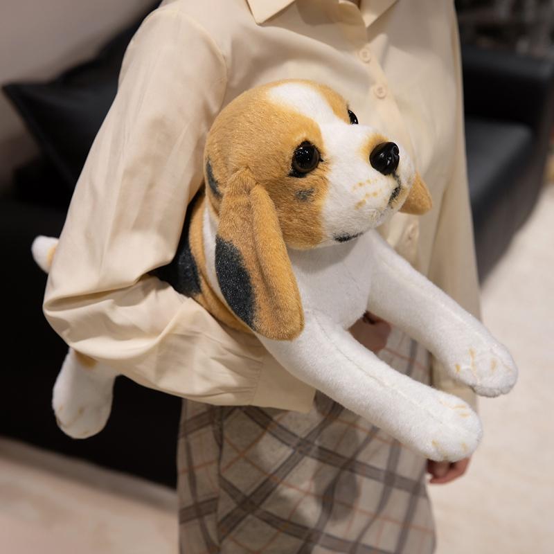 Simulation Beagle Plush Toy Cute Fluffy Cartoon Stuffed Animal Dog Doll Home Decor Gifts For Kids
