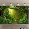 2D Lush Rainforest Backdrop Photography Background Banner