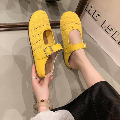 Модные бежевые босоножки на каблуке, шлепанцы, повседневная обувь, низкие, черные, роскошные, мягкая ПУ, римский стиль, ткань, пластик, модная резина, каблук-копытце, бежевые босоножки на каблуке