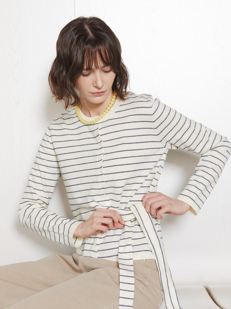 RAYHER Stripe Wrap Cardigan[2Colors]