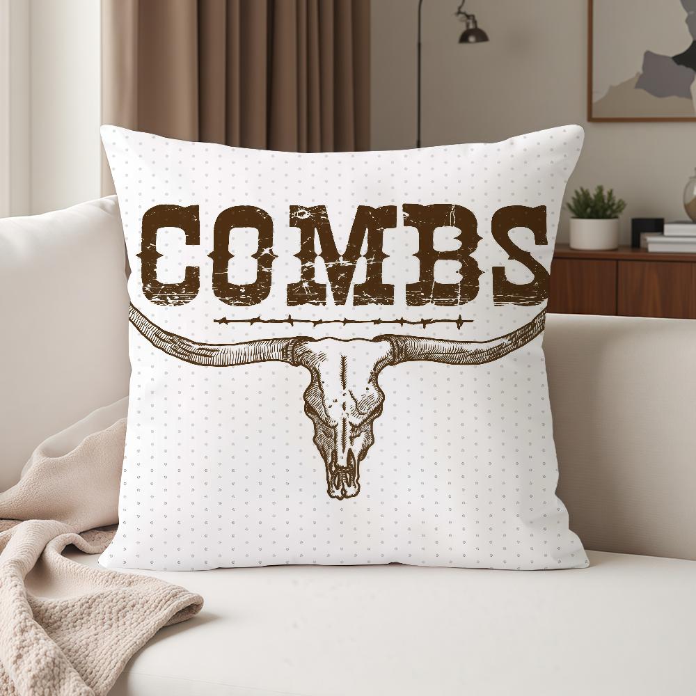 Singer L-Luke Combs Pillow Case Suitable For Bedrooms Living Rooms Cars Home Decoration