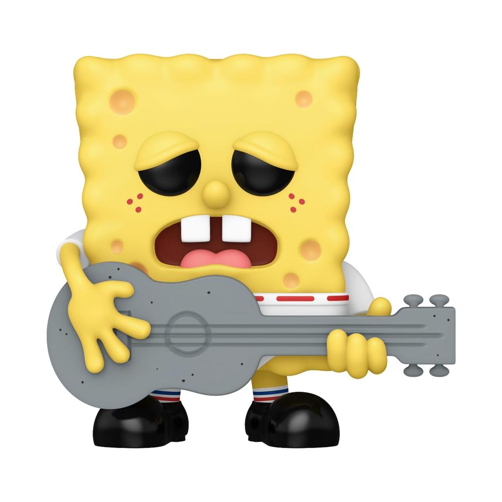 SpongeBob SquarePants Torn Pants 25th Anniversary Figure SpongeBob SquarePants Anniversary Glove Light Funko Vinyl Animation Funko w/Guitar Pop!
