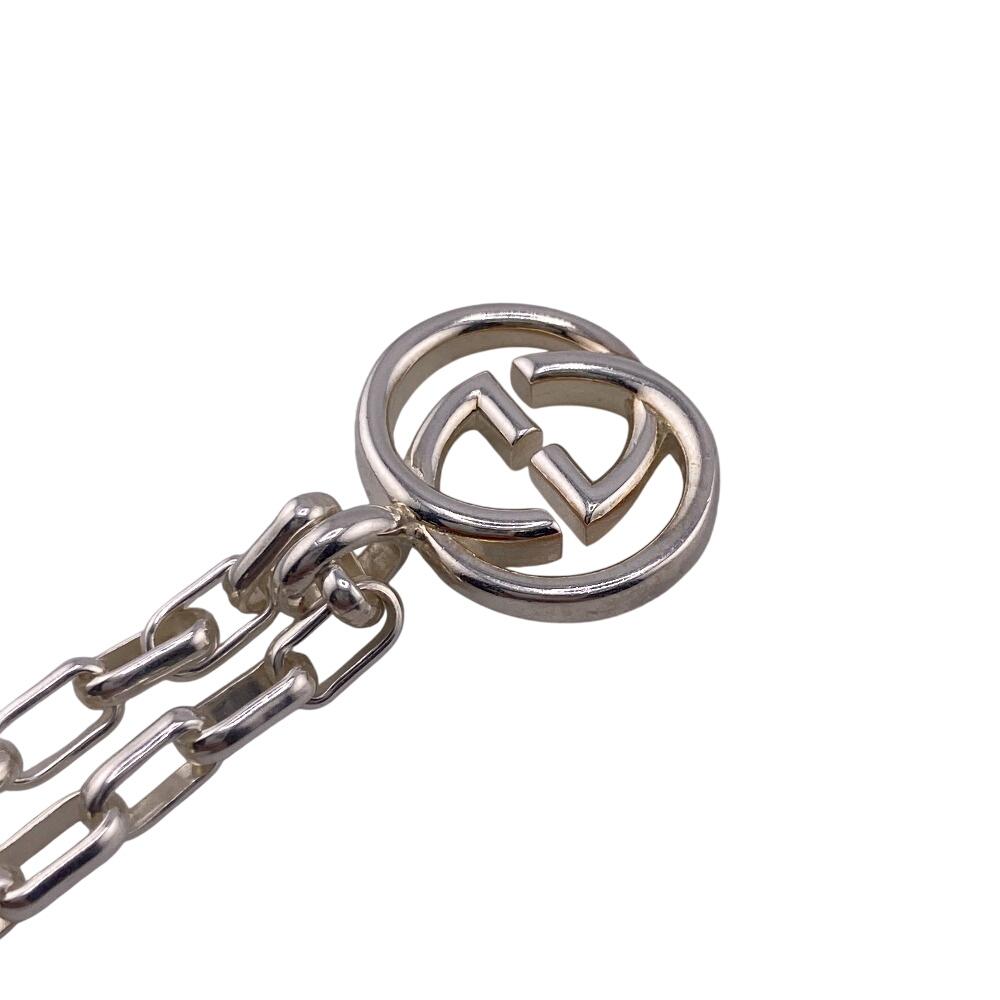 GUCCI Interlocking G Silver Necklace Silver Silver unisex Used