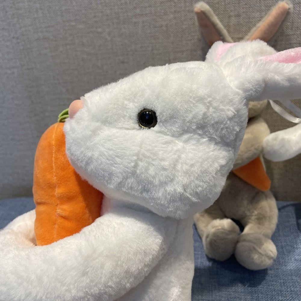 New Gifts For Kids Easter Day Sitting Bunny Hugging Carrot Simulated Rabbit Doll