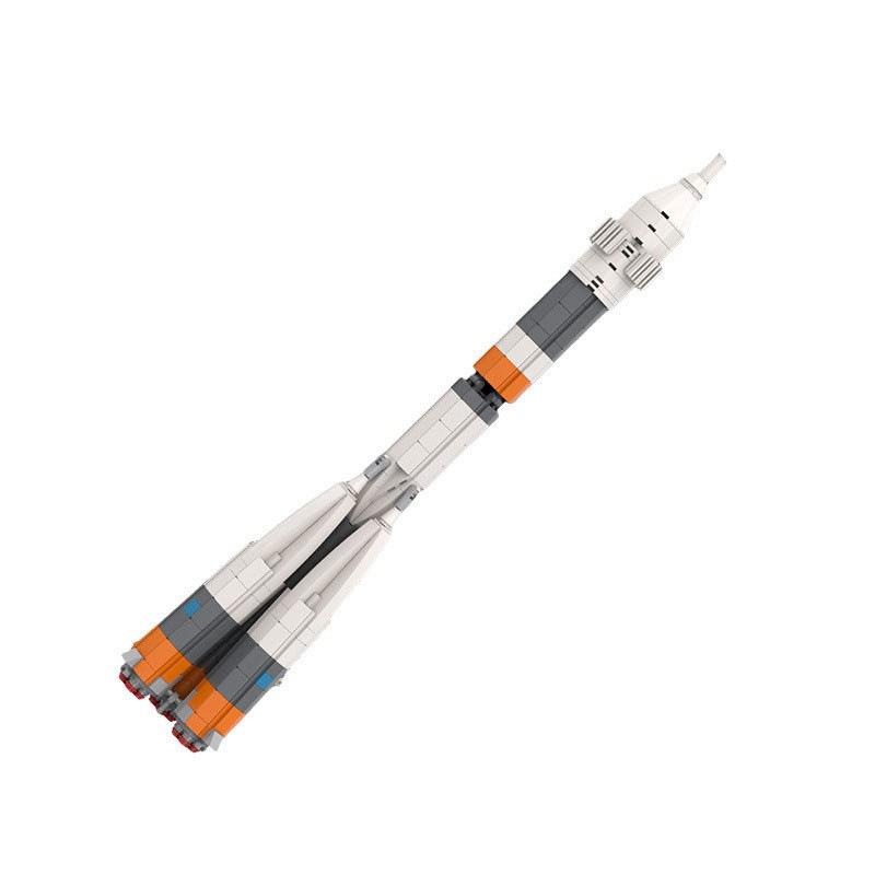 Building Blocks Boy Toy Rocket Building Blocks Small Particle Assembled Desktop Toy Ornaments