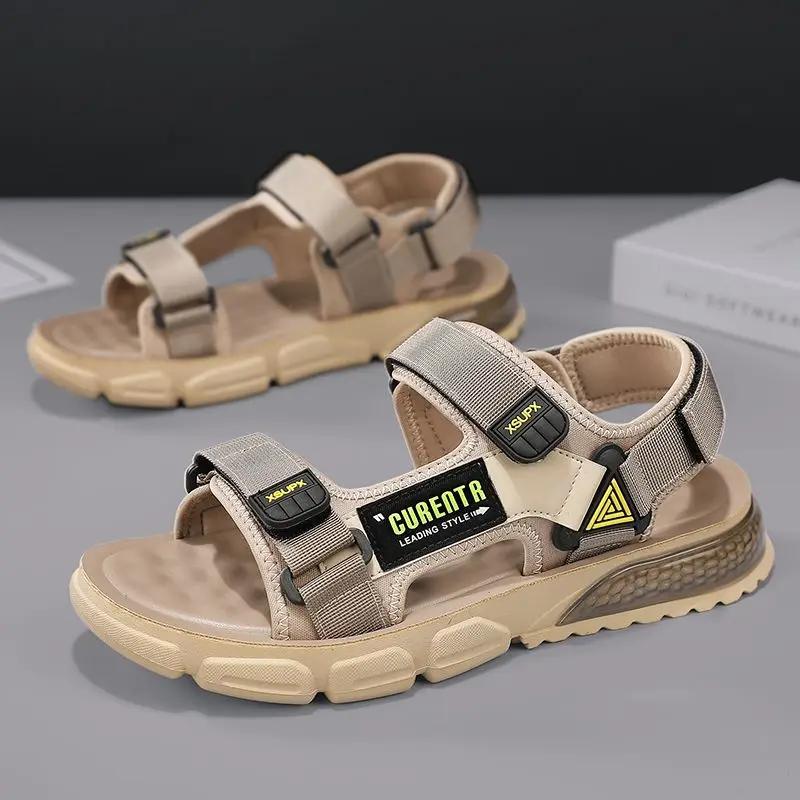 Модная мужская обувь с открытым носком, пляжный тренд 2024 года, мужские сандалии, летняя распродажа, оптовая продажа, стильная новая мода V-цвета, повседневное использование, дизайн