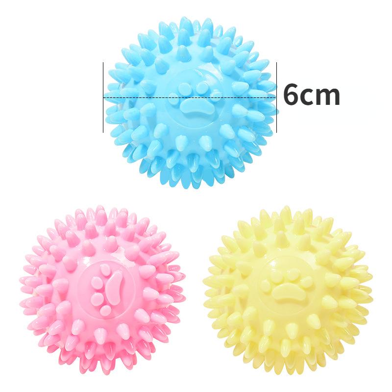 Dog Chew Toys for Cleaning Teeth Pink Soft Rubber Bone Funny Ball Interactive Donut Treat Set for Small Medium Dogs Pet Gifts
