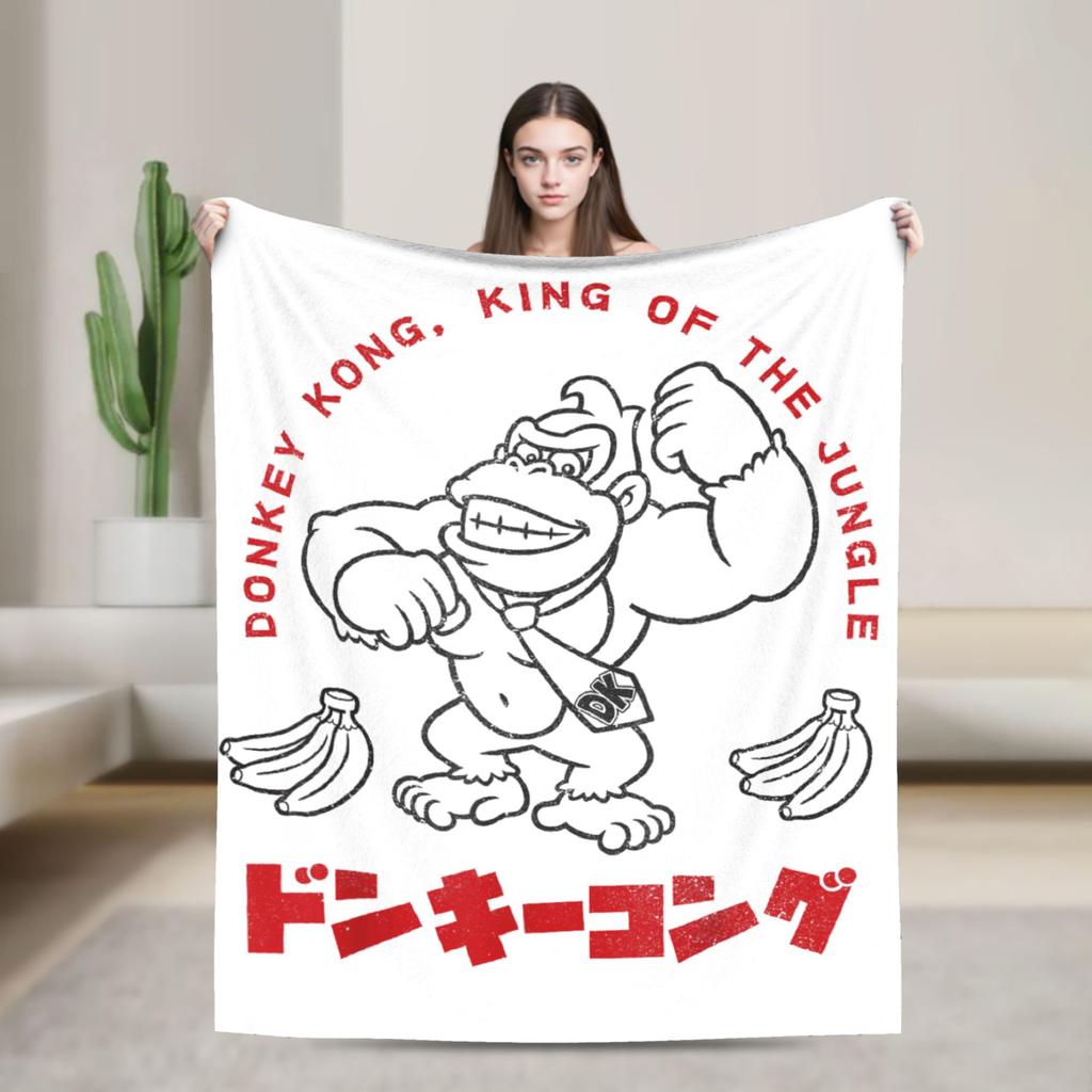 Donkey Kong Game Blankets Flannel Awesome Warm Throw Blanket for Bedspread Summer