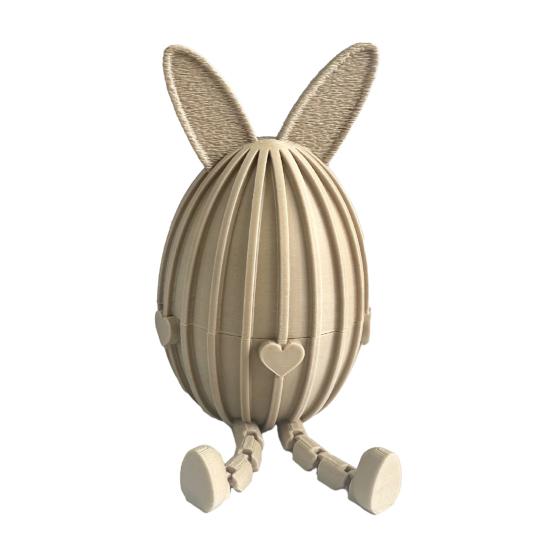 Заполняемое пасхальное яйцо, напечатанное на 3D-принтере, шарнирный гибкий пасхальный кролик с подвижными суставами для декора стола, наполнители для пасхальной корзины, подарки для детей и взрослых