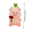 Пушистая мягкая игрушка-плюшевая свинка, набитая ПП-хлопком, плюшевые куклы-свинки, свинка с цветком, плюшевая кукла, домашний декор