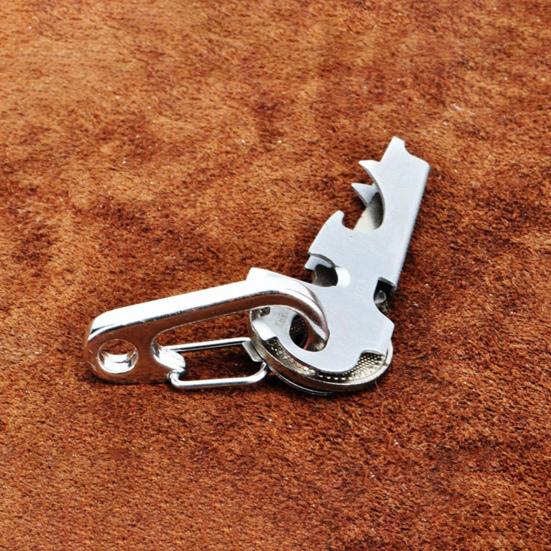 Вешалка для инструментов 8 в 1, брелок из нержавеющей стали, универсальный легкий антикоррозийный инструмент для наружного или повседневного использования