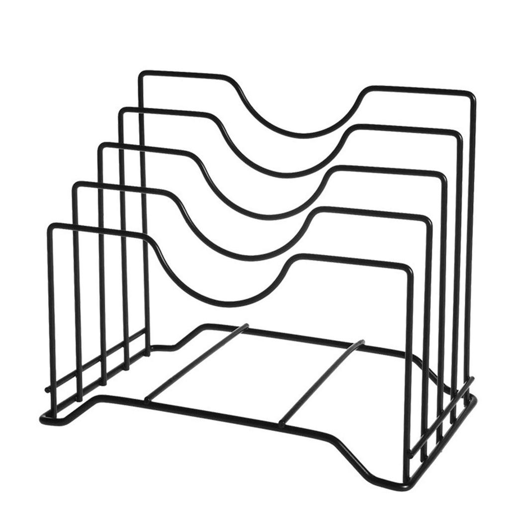 Pot Lid Rack Iron Kitchen Cutting Board Storage Rack Multifunctional Dish Plate Storage Rack
