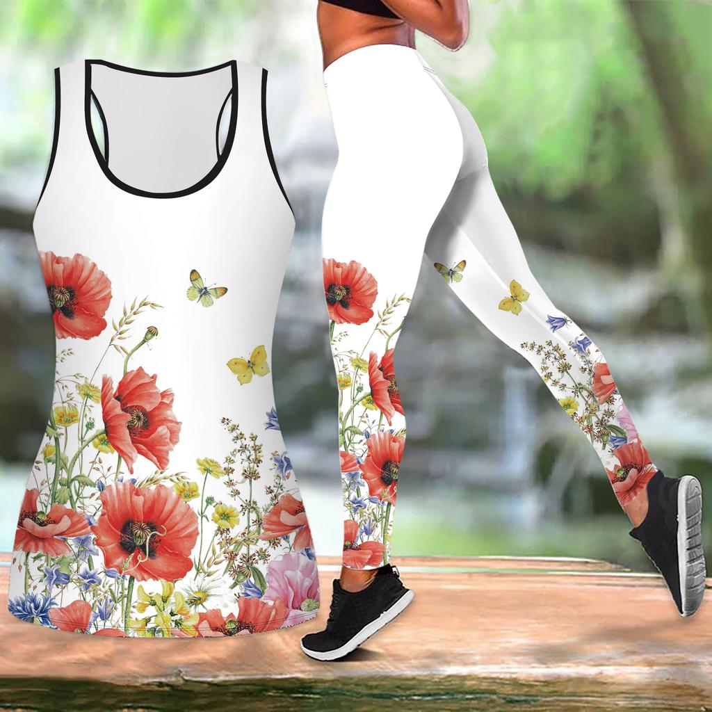 Костюм для йоги с принтом персикового цвета для женщин, модные леггинсы для тренировок, фитнес-спорт, повседневный комплект для йоги, спортивный костюм