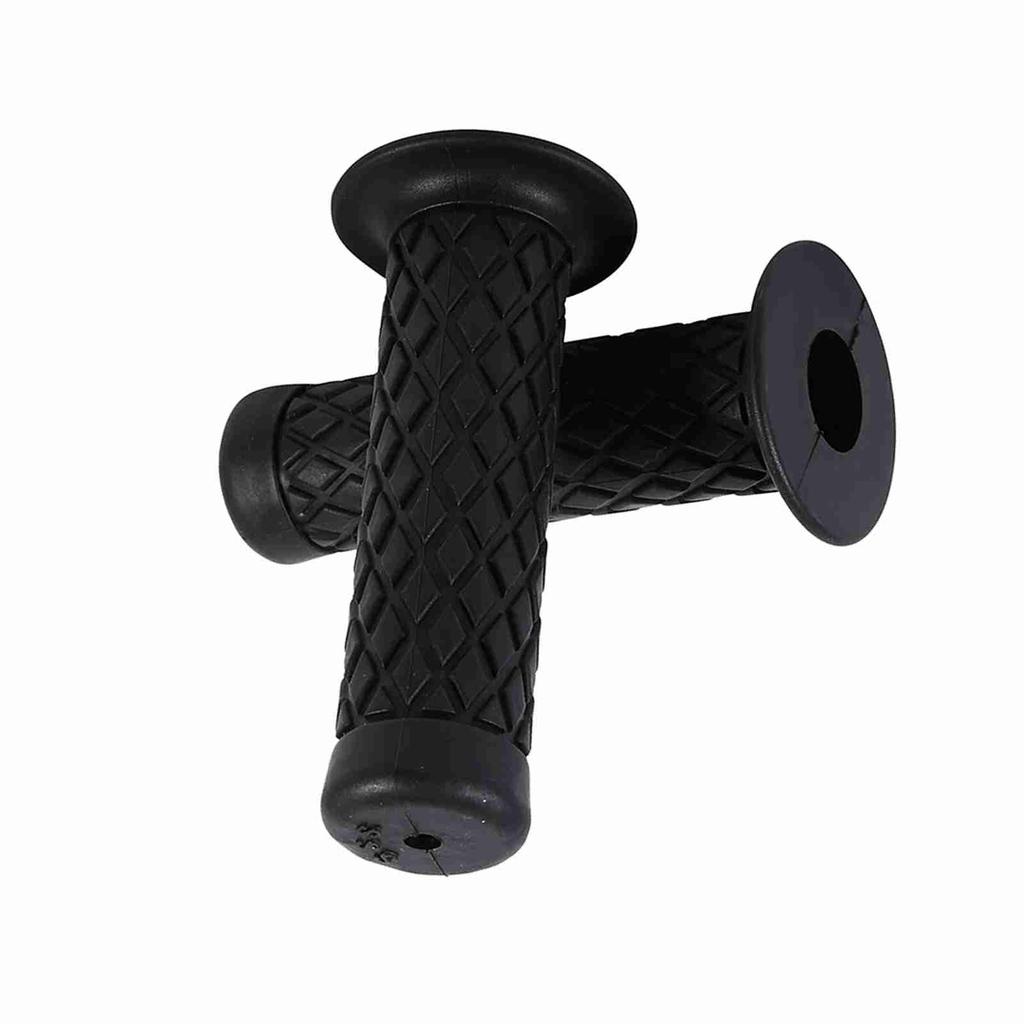 22mm 7/8"   Vintage Soft Rubber Handle Bar Hand Grips For Motorcycle Dirt Bike Black