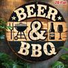 Металлическая жестяная табличка Винтажная Пиво BBQ Паб Декор Настенное искусство