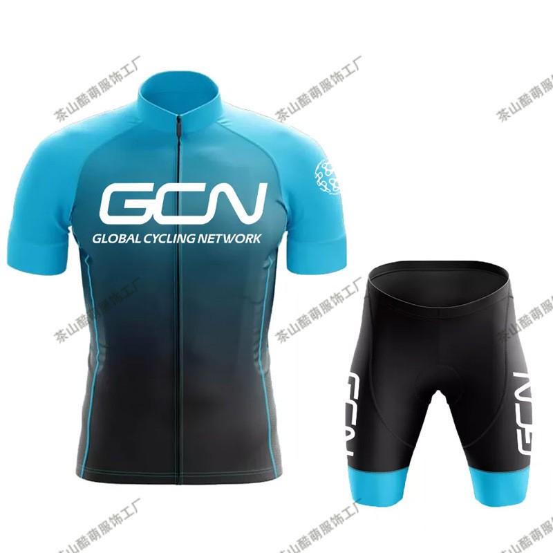 Men Women Cycling Jersey Short Sleeve Quick Dry Gradient Design Mountain Road Race Bike Apparel