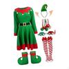 Christmas Elf Costumes Clothes for Halloween Stage Performance Holiday Festival