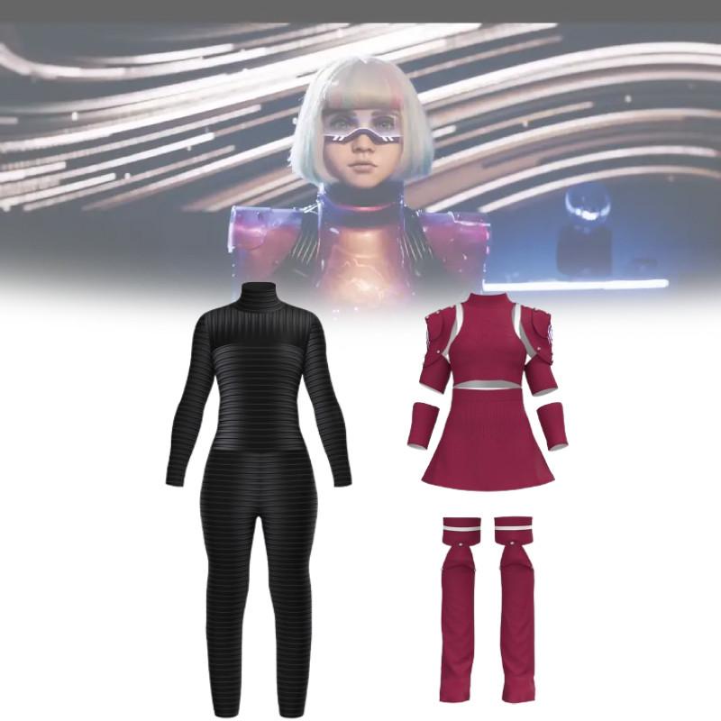 Косплей костюм на тему M3gan Детская одежда из полиэстера на Хэллоуин Аниме