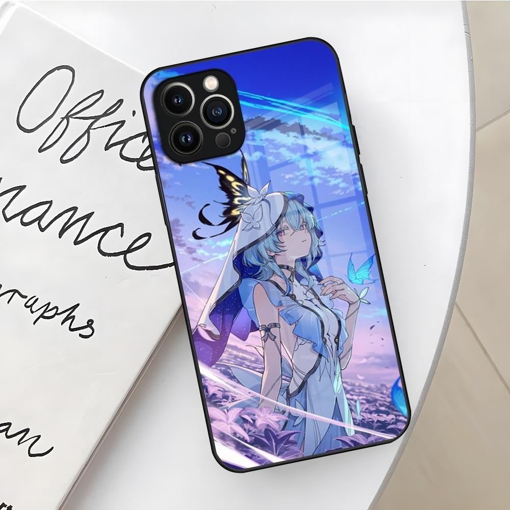 Чехол для телефона Wuthering Waves для iPhone 16 15 14 12 11 13 Pro Max Mini X Xr Xs Se 8 Plus Стеклянная крышка