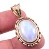 Драгоценный камень из натурального радужного лунного камня 925 пробы, одноцветное серебро, двухцветный кулон 1,50 дюйма K5o05