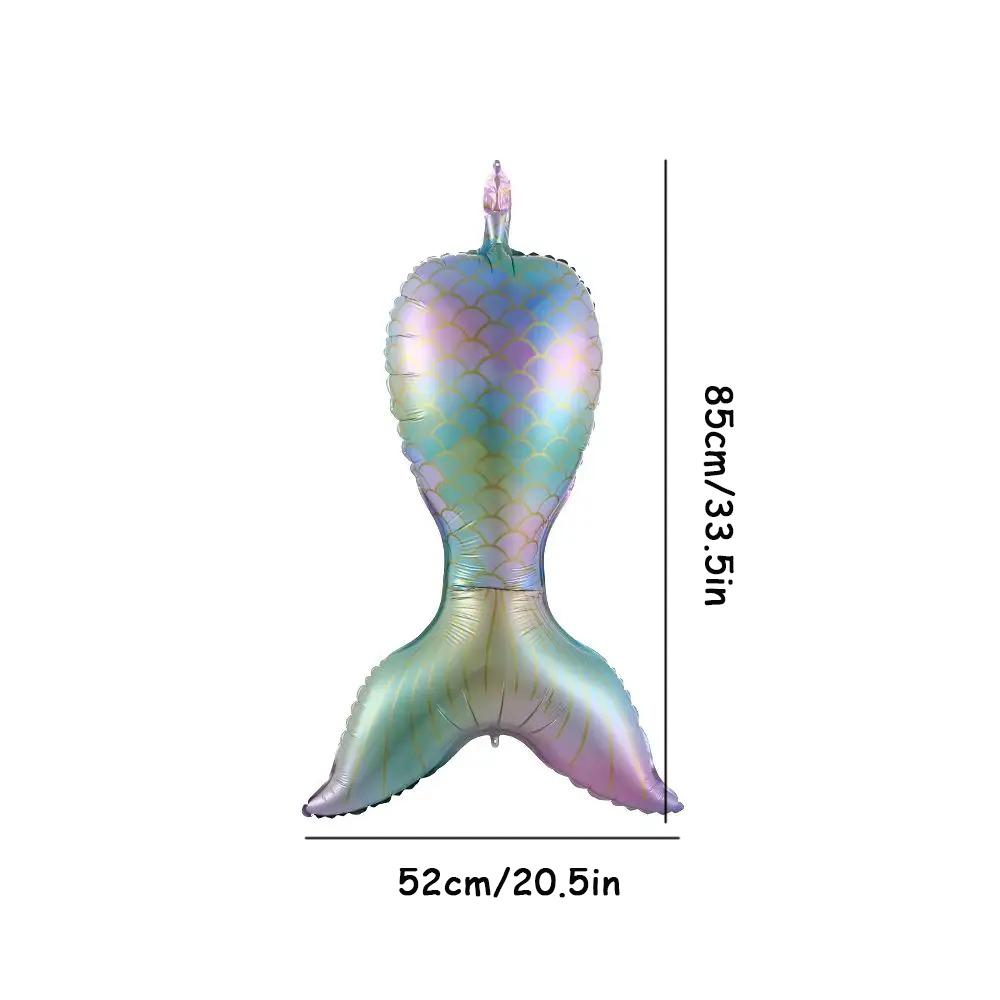 34 шт. воздушные шары с хвостом русалки, розовый, фиолетовый, воздушный шар из фольги с номером, детские украшения для дня рождения, вечерние шары с русалочкой