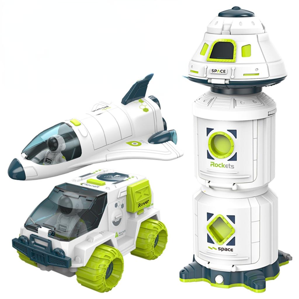 Acousto Optic Space Rocket Toy Астронавт Космический корабль Игрушки Модель Шаттл Космическая станция Ракета Авиационная серия Игрушки Мальчик Подарок