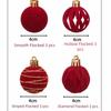 12Pcs/Box Velvet Christmas Hanging Balls 4CM Plastic Christmas Flocked Ball Set DIY Crafts Painted Christmas Tree Ornament