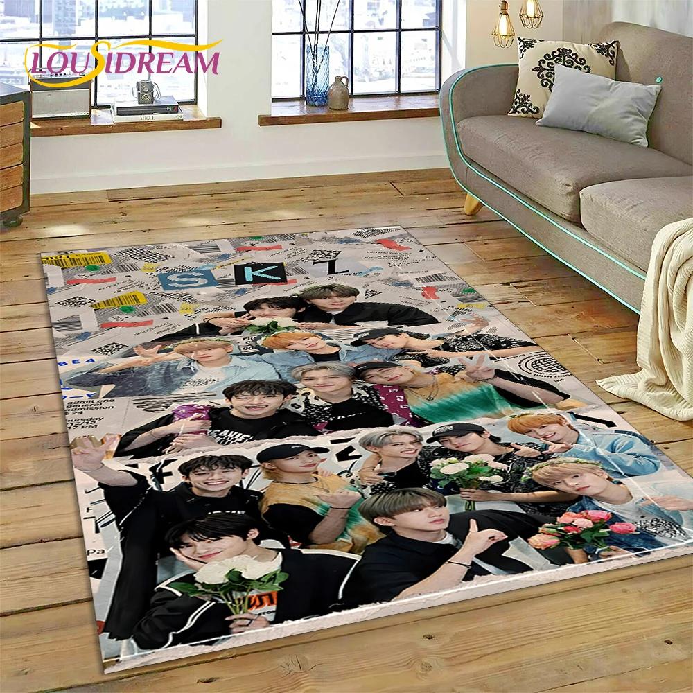 HD Корея Kpop Stray Kids 3D Ковер с изображением певца для Спальни Гостиной Дома, Декор для Дивана, Большой Игровой Коврик для Пола для Детей