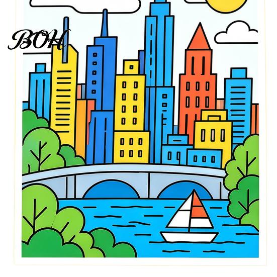 Stress Relief Coloring Activity Trace-By-Groove Guided Book, Clear Artistic Printing with 20 Decorative Creative Drawing Kit for Adults Scenes