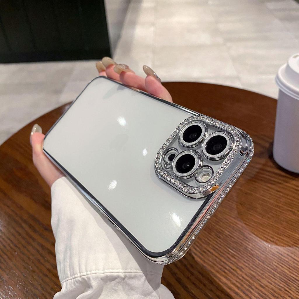 iPhone 16/17 Pro Max Diamond Edge Clear Silicone Case