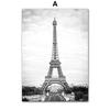 Paris Tower City Landscape Black White Vintage Wall Art Canvas Painting Nordic Posters And Prints Wall Picture Living Room Decor