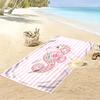 Pink Floral Seahorse Design Beach towel quick-drying for travel outdoor sports jogging beach and swimming