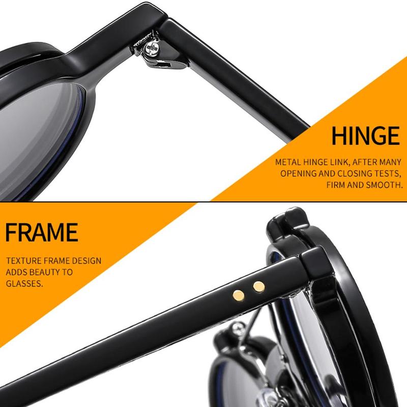 Double-layer Retro Rivets Vintage Steampunk Flip-Up Sunglasses Punk Eyeglasses Flip Lens Small Round Sun Glasses