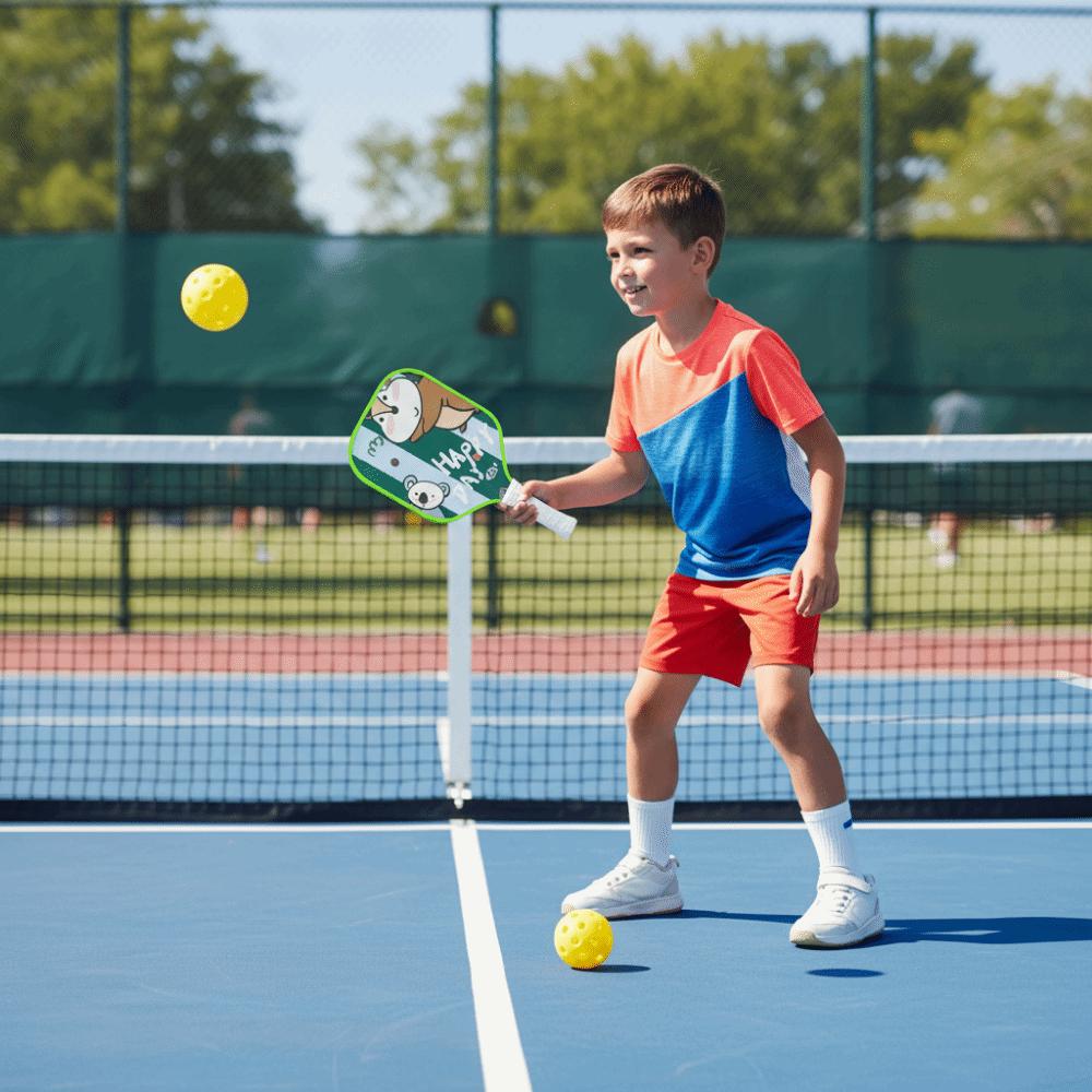 Lightweight Kid's Pickleball Set Colorful Pickleball Paddle Set Pickle Ball Equipment