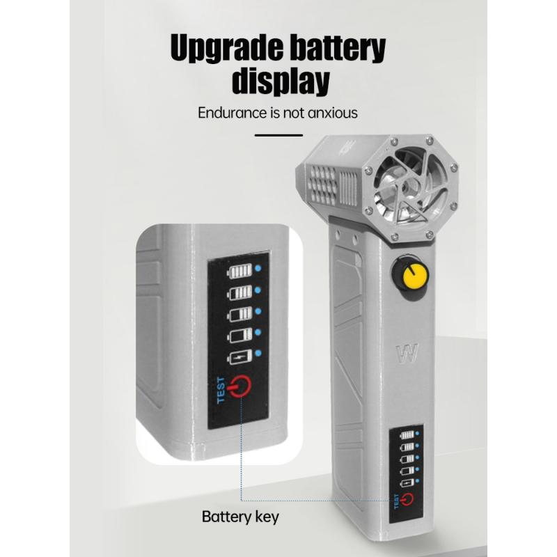 140000RPM Mini Turbo Jet Fan Brushless Motor Handheld Duct Fan 52M/S Portable Turbo Fan Type-C Charging with Power Display Compu