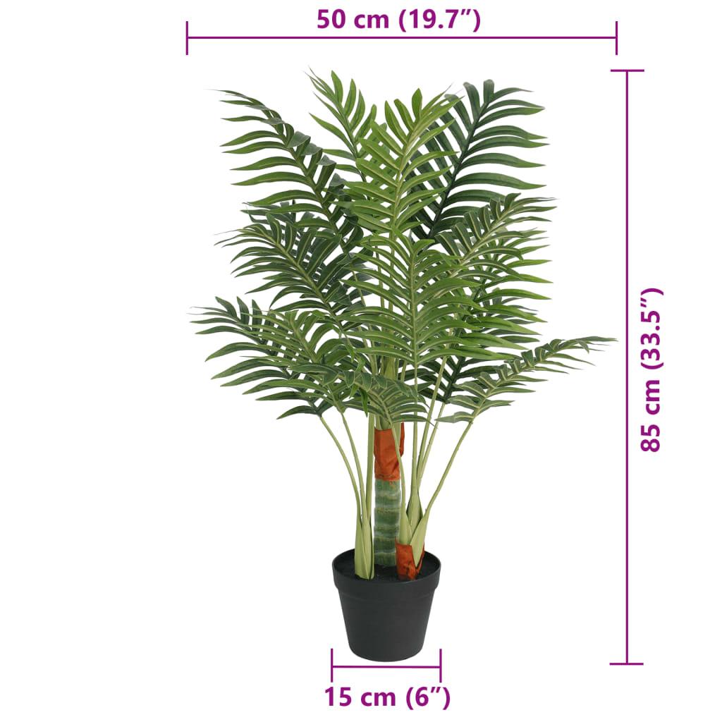 Artificial Palm with 3 Trunks Green 85 cm PP