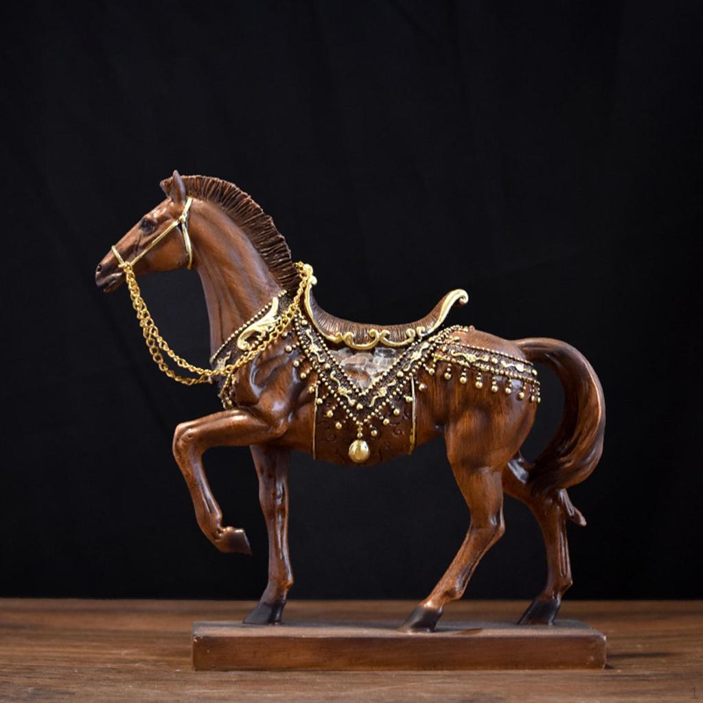 Figurine Art Ornament Decorative, Artwork Horse Statue, Sculpture for Home Decor Furniture Bedroom