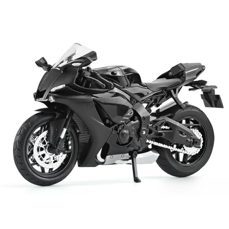 Масштаб 1/12 Yamaha YZFR1 Сплав Литой Модель Мотоцикла Игрушка Транспортное Средство Коллекция Звук и Свет Внедорожный Автоцикл Игрушки для Мальчиков Машина