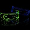 Киберпанк Футуристические светодиодные очки-забрало 7 цветов Светящиеся очки для рейв-вечеринки Свадебный клуб Мигающие световые очки Подарки 2000 года