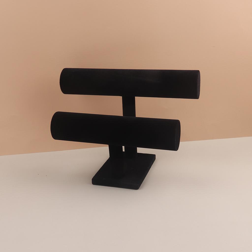 1шт бархатный дисплей для хранения ювелирных изделий, браслетов, цепочка, часы, Т-образная стойка, органайзер, жесткий держатель, дисплей для ювелирных изделий, дисплей для браслетов