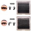 200 шт. Пучки ресниц для наращивания DIY 100D 200D Изгиб D 10-18 мм Смешанная длина Очень мягкие в носке Пучки ресниц Пучок 200d