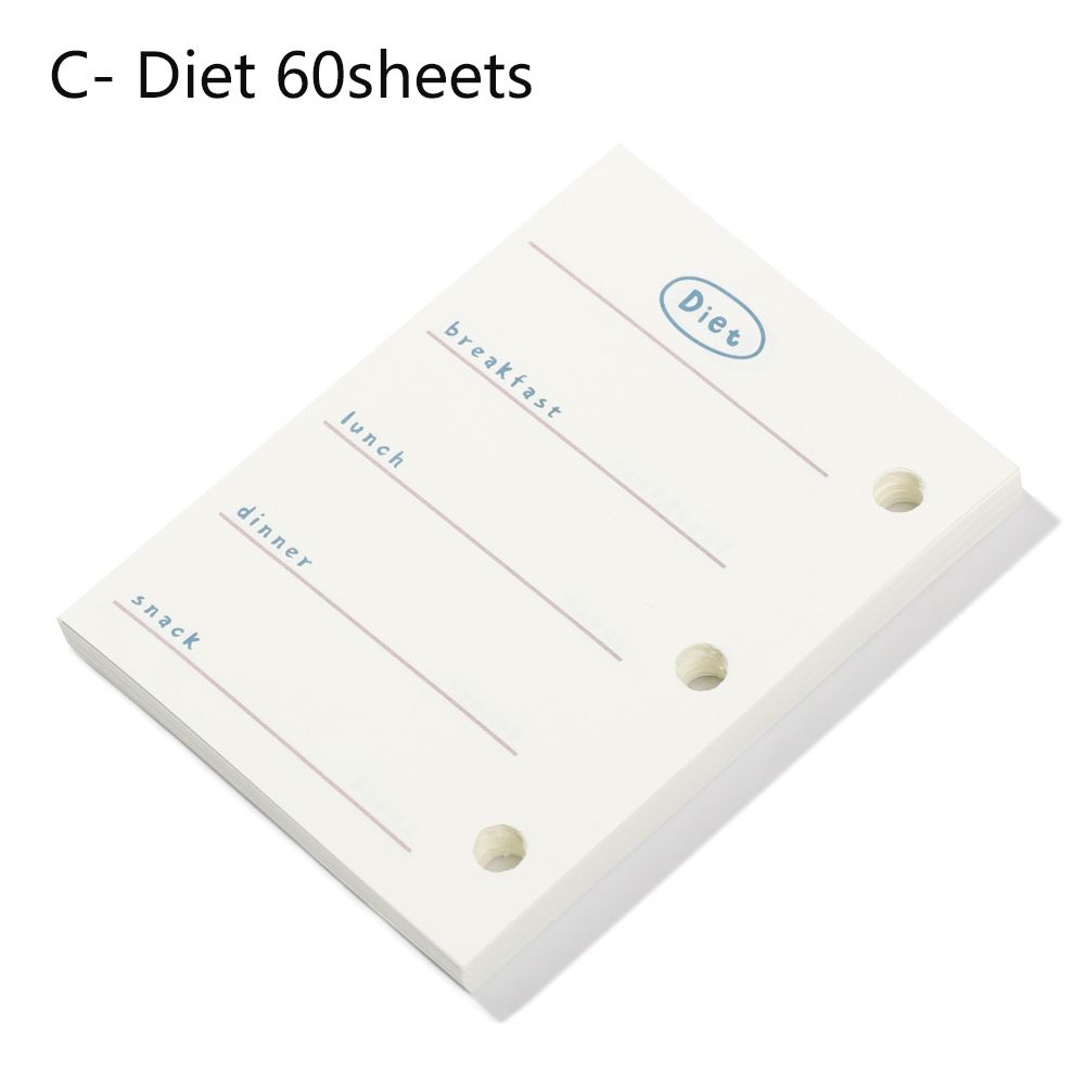 Блокнот на кольцах Внутренний блок Дневник 3 отверстия Сменные внутренние листы Листы для вставки