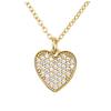 [Q9839] - White Gold Plated Oe 'Love' Necklace - 10x10 Mm