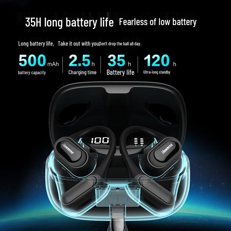 Newmine TWS-Q10 Open-Ear Bone Conduction Sports Earbuds