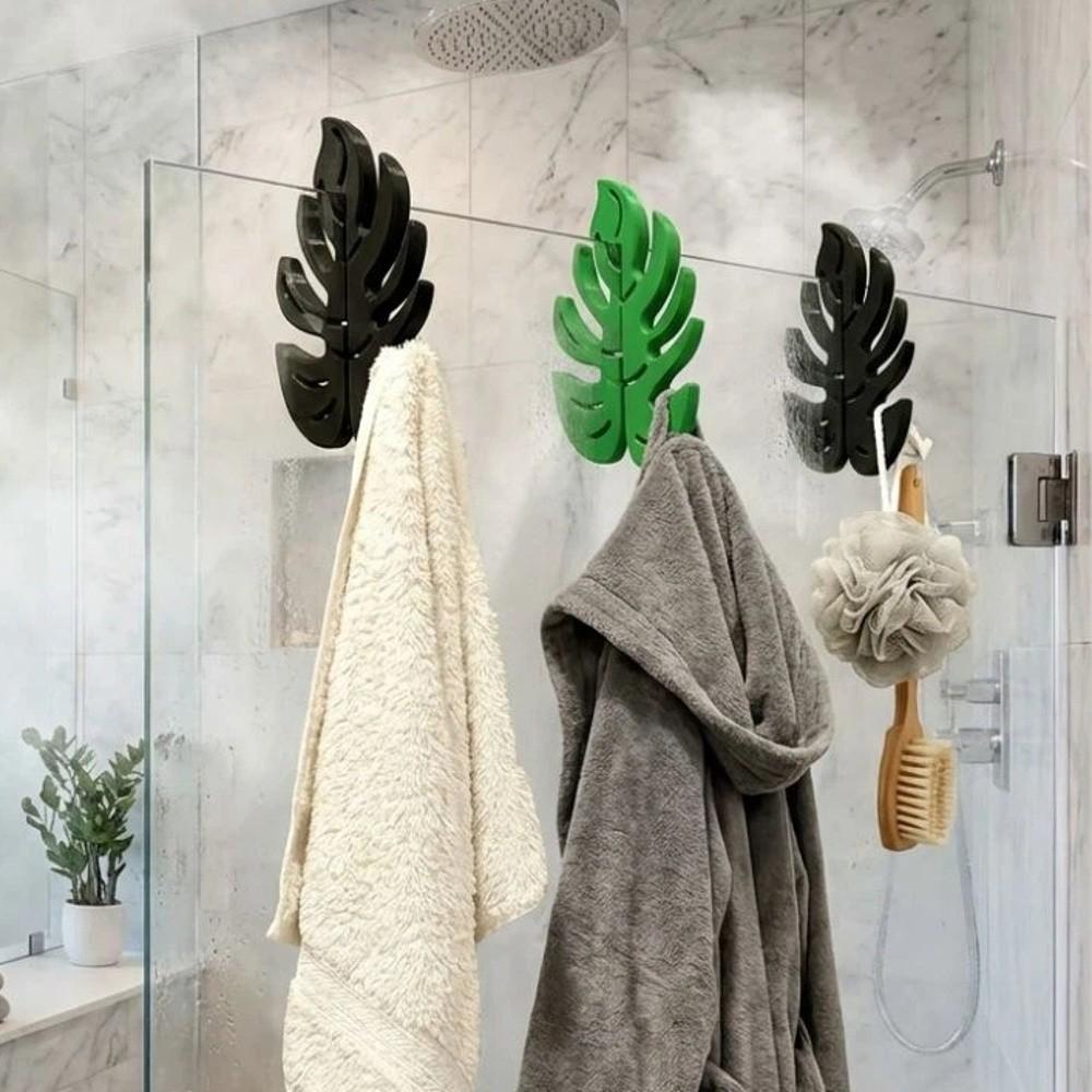 3D Print Glass Door Hook Hawaiian Tropical Towel Hanger Anti-Scratch Bathroom Hook Bedroom Decor